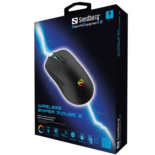 Sniper Wireless Gaming Mouse 2, Black