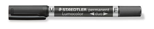 Marker Lumocolor Duo Perm 0,6-1,5mm sort
