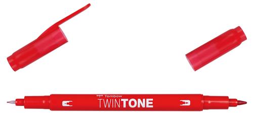 Marker Tombow TwinTone red 0,3/0,8