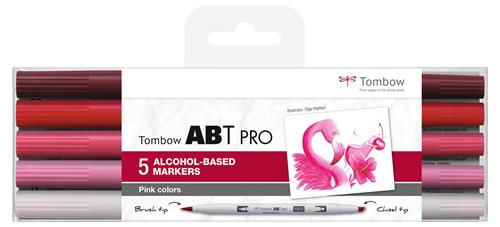 Marker alcohol ABT PRO Dual Brush 5P-5 Pink colours (5)
