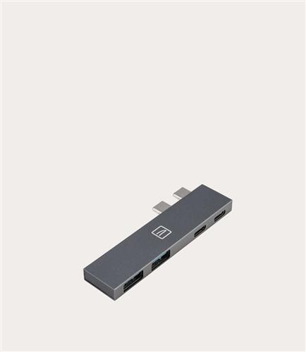 4-IN-1 Type C Hub w/USB3.0/PD, Grey