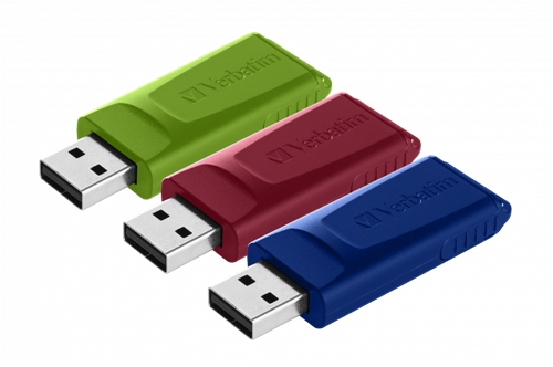 Store ´N´ Go Slider USB Drive 16GB (3-pack) Red/Blue/Green