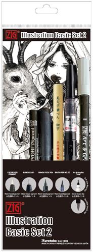 ZIG Illustration Basic pen set