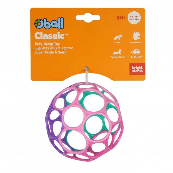 Oball Classic bold pink/lilla og grøn